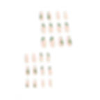 Thumbnail: 24pcs Simple Style Nail Art Colorful Lines Fake Nails In Shape Of Water Drop Pr