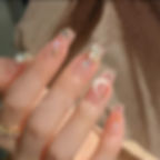 Thumbnail: 24pcs Detachable Butterfly Rhinestone Ballerina False Nails Wearable Long Coffi