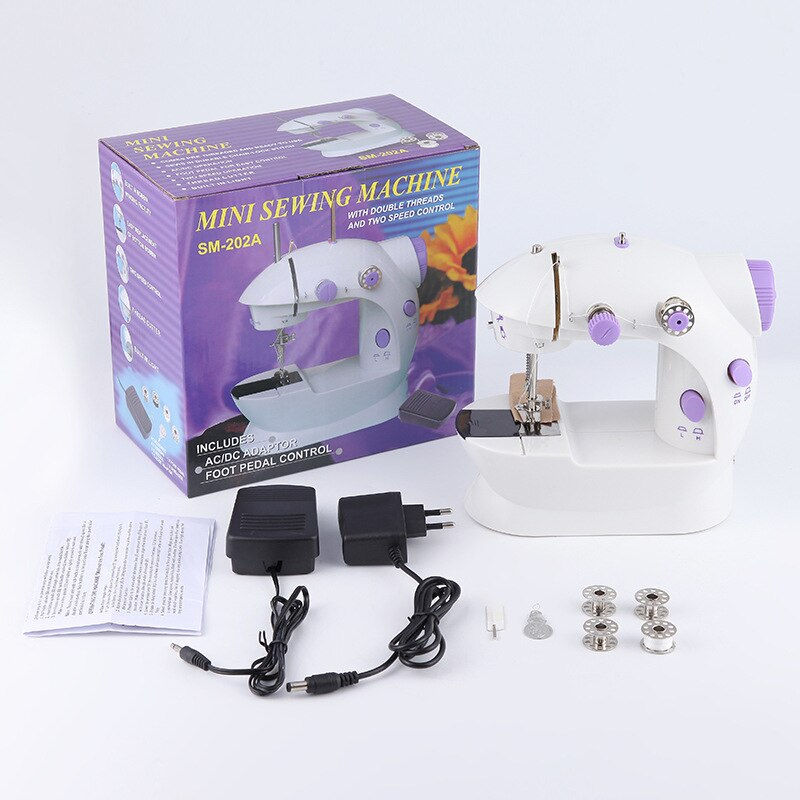 Thumbnail: Household 202Mini Sewing Machines Handheld Sewing Machine with Light Cutter Foo