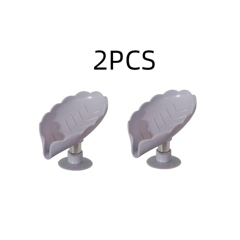 Thumbnail: 1 PC Transparent Leaf Shape Soap Box Drain Soap Holder Box Bathroom Shower Soap