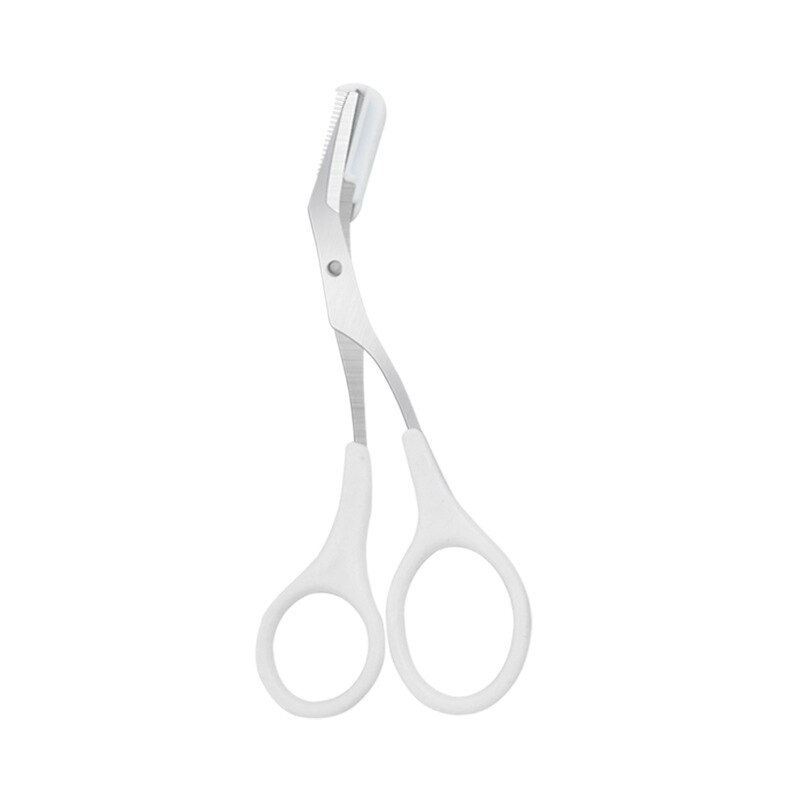 Thumbnail: Safe Eyebrow Trimmer Makeup Tools Stainless Steel Eyebrow Scissors with Comb Ha