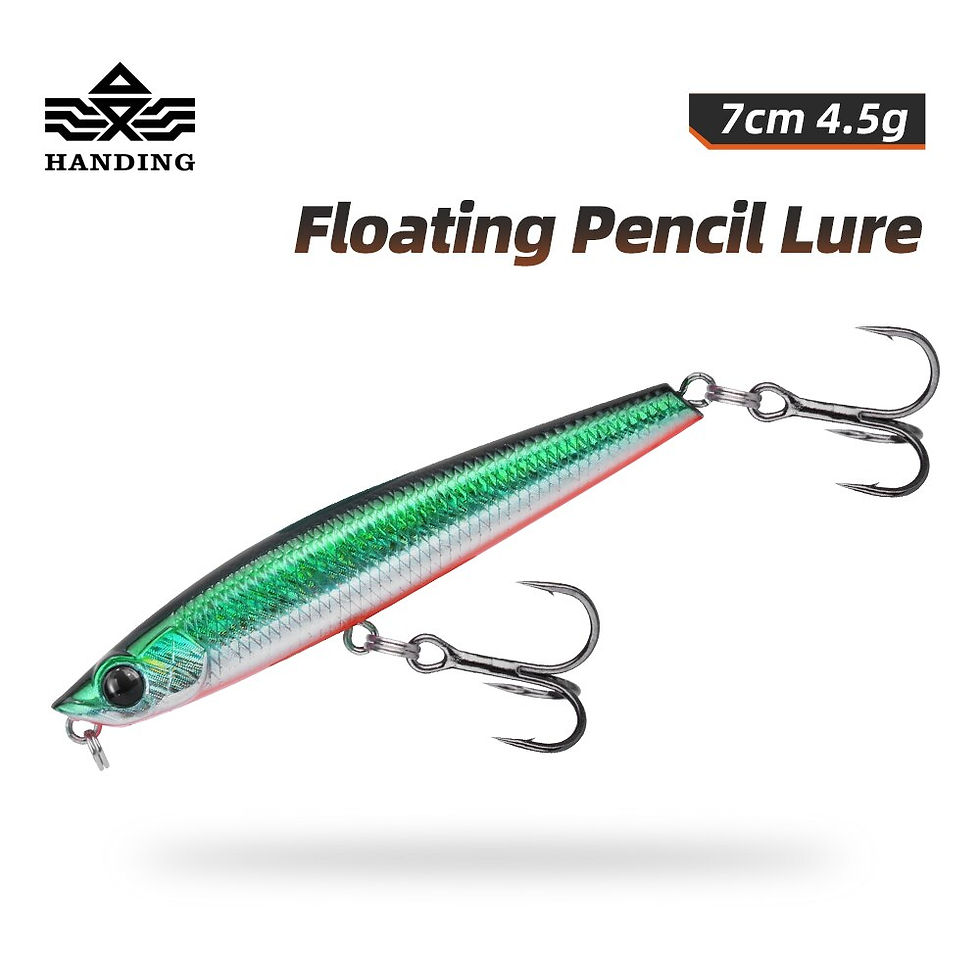 Thumbnail: HANDING Pencil Fishing Lure Floating Topwater Fishing Bait 6 Colors 4.5g 7cm Lo