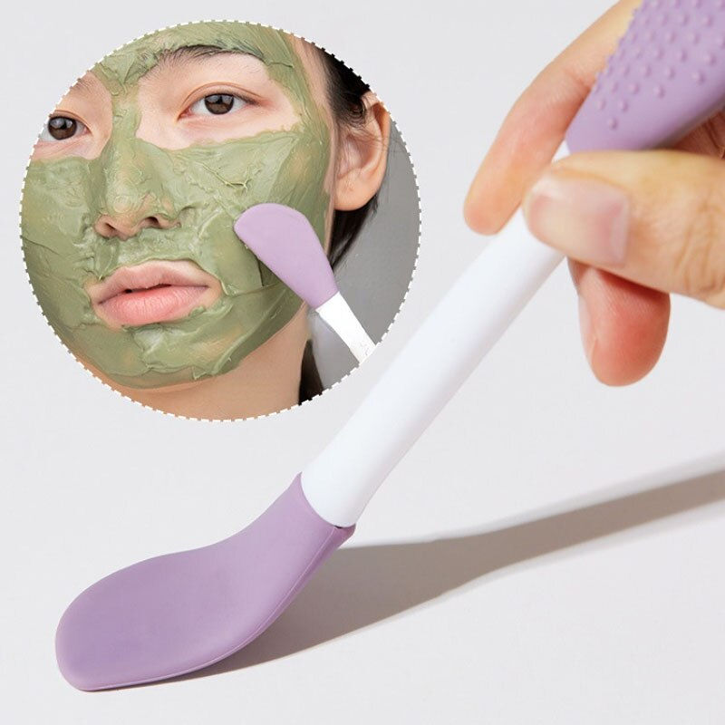 Thumbnail: Double Head Silicone Facial Mask Brush Facial Massage Cleaning Brushs DIY Mud F