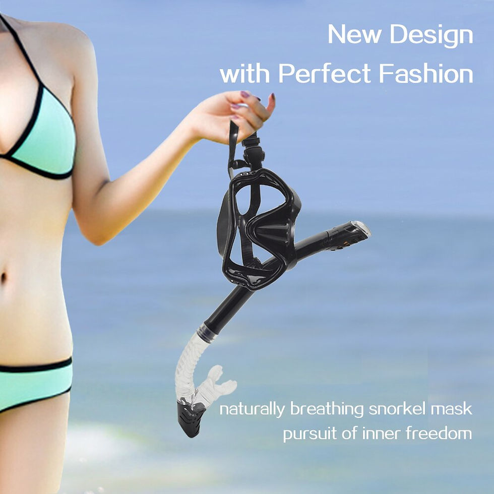 Thumbnail: Diving Mirror Breathing Tube Set for Men and Women New Adult Large Frame Silico