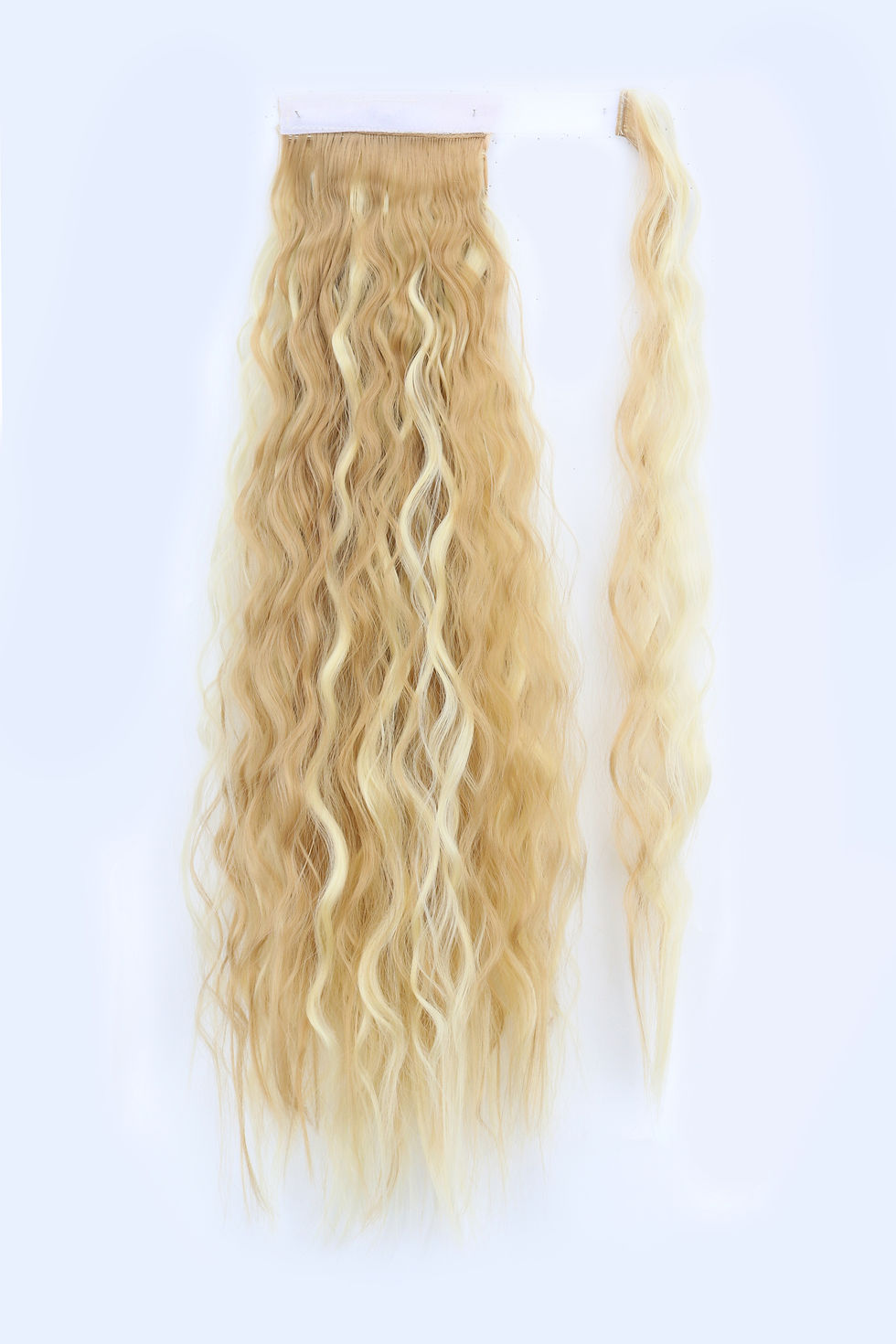Thumbnail: XINRAN Synthetic Long Fake Hair Pieces Drawstring Ponytail Extensions Corn Curl