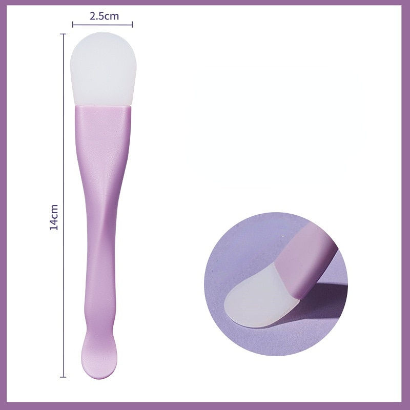 Thumbnail: Double Head Silicone Facial Mask Brush Facial Massage Cleaning Brushs DIY Mud F