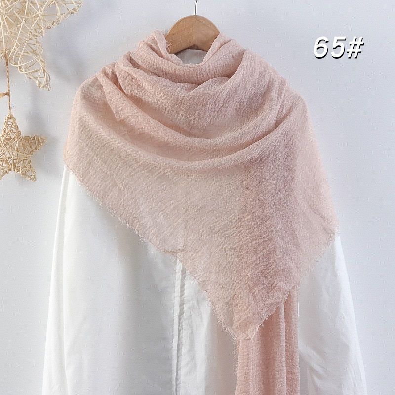 Thumbnail: 90x180cm Solid Colors Cotton Linen Large Scarf Black White Beige Red Blue Pink 