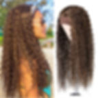 Thumbnail: Synthetic Afro Kinky Curly Headband Wig Natural Black Blonde Wigs Organic Fiber