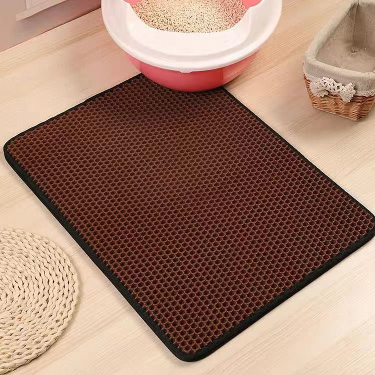 Thumbnail: Waterproof EVA Double Layer Cat Litter Box Mat Non-slip Sand Cat Pad Washable B