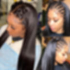 Thumbnail: Melodie Straight 180 Density Lace Wig 360 Lace Frontal Wig Human Hair Wigs For 