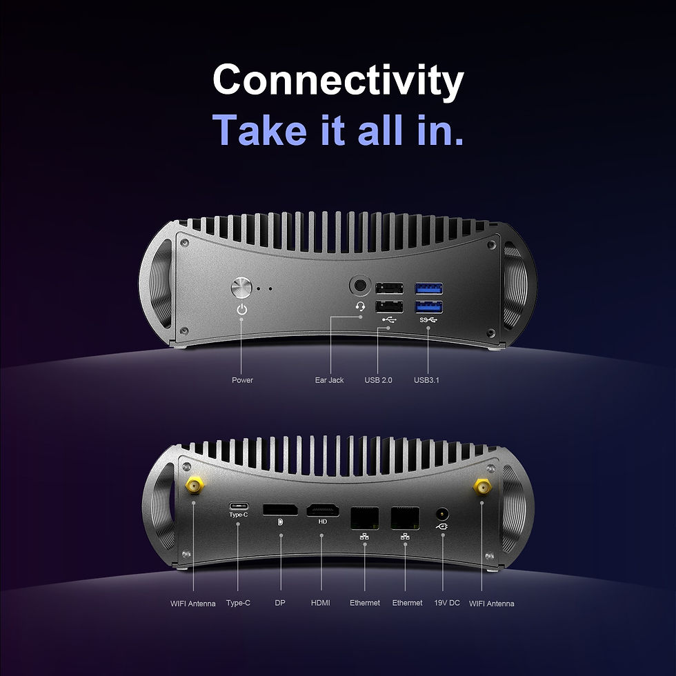 Thumbnail: 11th Intel Core i7 1185G7 i5 1145G7 Chatreey TK11-F Fanless Mini PC NVMe SSD  T