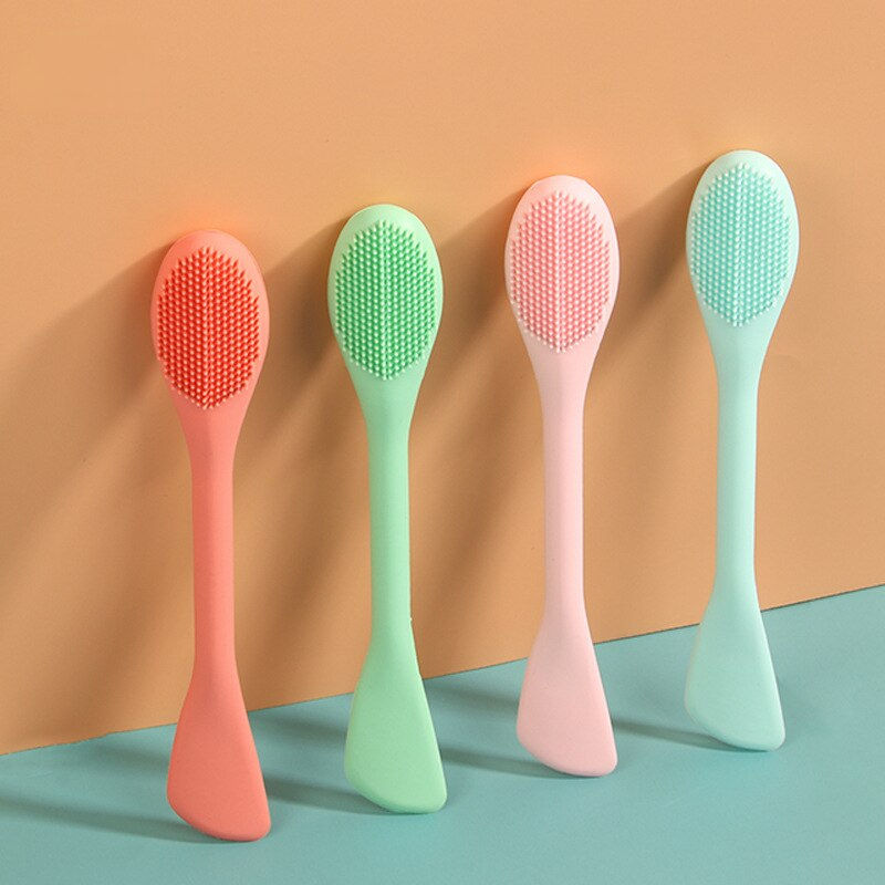Thumbnail: New Double Head Silicone Facial Mask Brush Facial Massage Cleaning Brushs DIY M