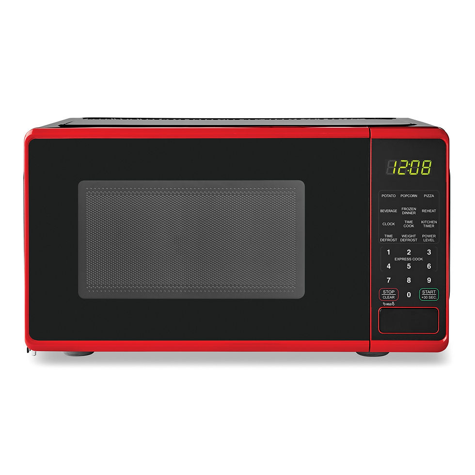Mainstays 0.7 cu. ft. Countertop Microwave Oven, 700 Watts, Red, New