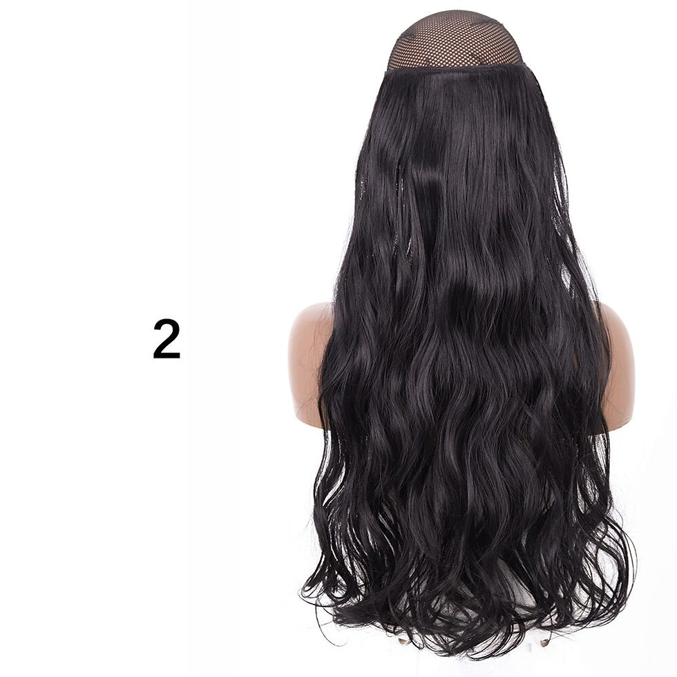 Thumbnail: LISI GIRL Synthetic No Clip Hair Extensions Natural 16 22 32" Long Wavy Invisib