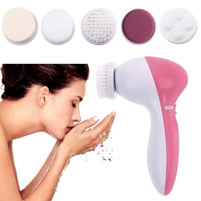 Thumbnail: 5 In 1 Facial Massager Cleansing Face Brush Facial Skin Cleanser Machine Dynami