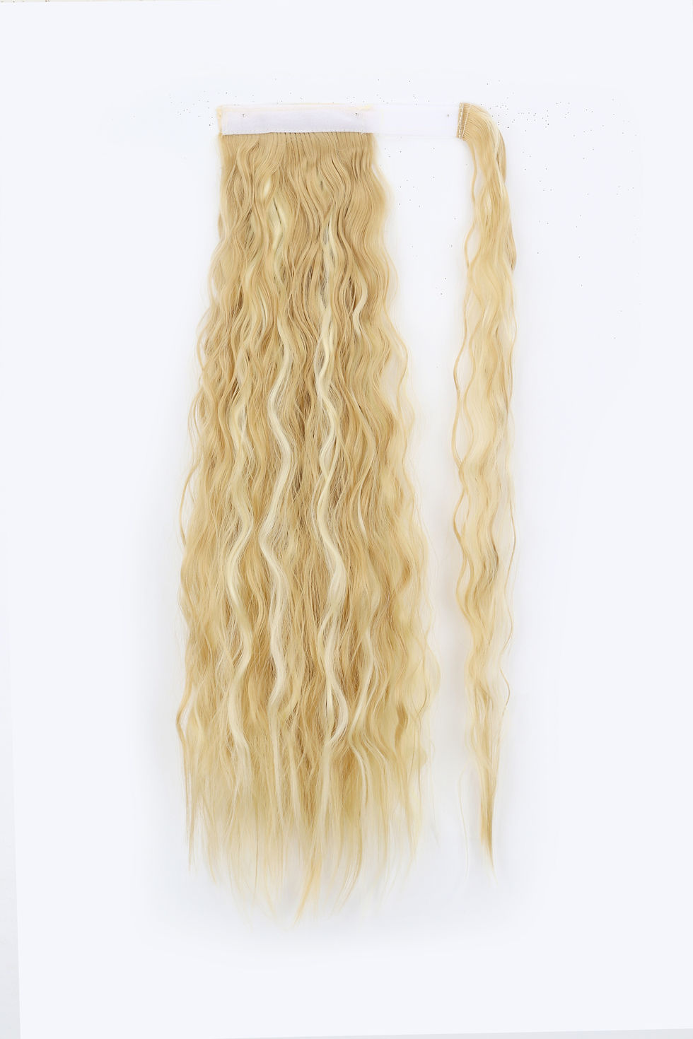 Thumbnail: XINRAN Synthetic Long Fake Hair Pieces Drawstring Ponytail Extensions Corn Curl
