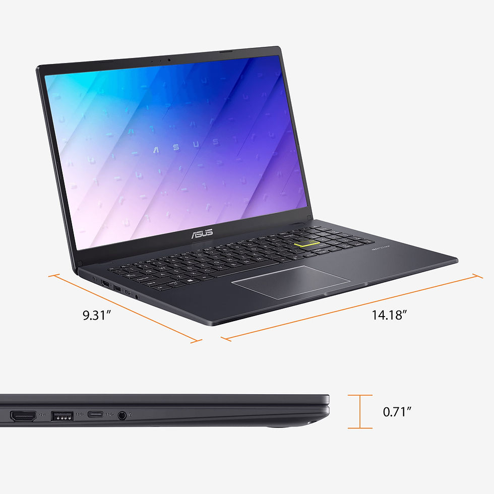 Thumbnail: ASUS 15.6" FHD Laptop, Intel Pentium, 4GB RAM, 128GB eMMC, Windows 11 Home in S