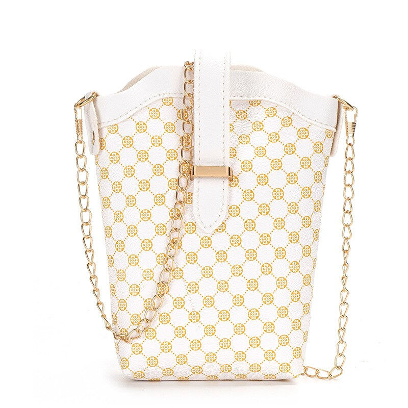 Thumbnail: 2023 New Brown Plaid Fashion Niche Casual One Shoulder Oblique Mini Small Bag T