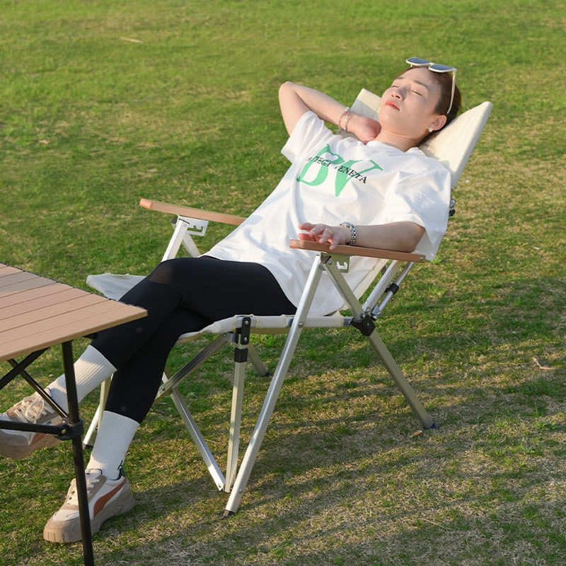 Thumbnail: Portable Folding Chair Low Outdoor Recliner Swimming Camping Barbecue Fishing C