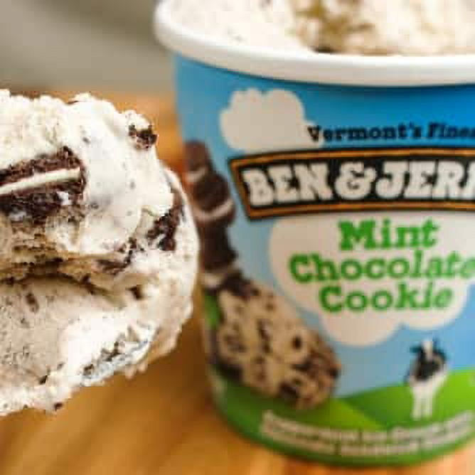 Thumbnail: Ben & Jerry's Mint Chocolate Cookie Ice Cream, 16 oz. Pint, 6-Pack (Frozen)