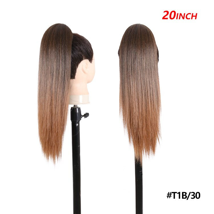 Thumbnail: Kanekalon 20Inch Smooth Heat Resistant Draw String Hairpiece Water Wave Afro Cu