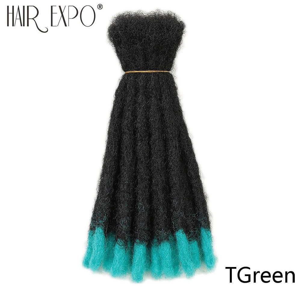 Thumbnail: Handmade Dreadlocks  Synthetic Wigs Extensions Black Reggae Wig Crochet Braidin