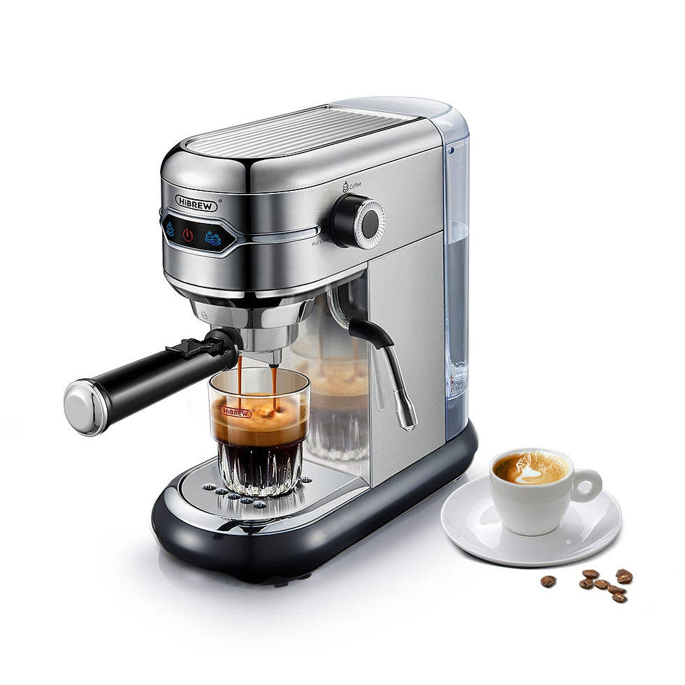 Thumbnail: HiBREW Coffee Maker Cafetera 19 Bar Inox Semi Automatic Super Slim ESE POD& Pow
