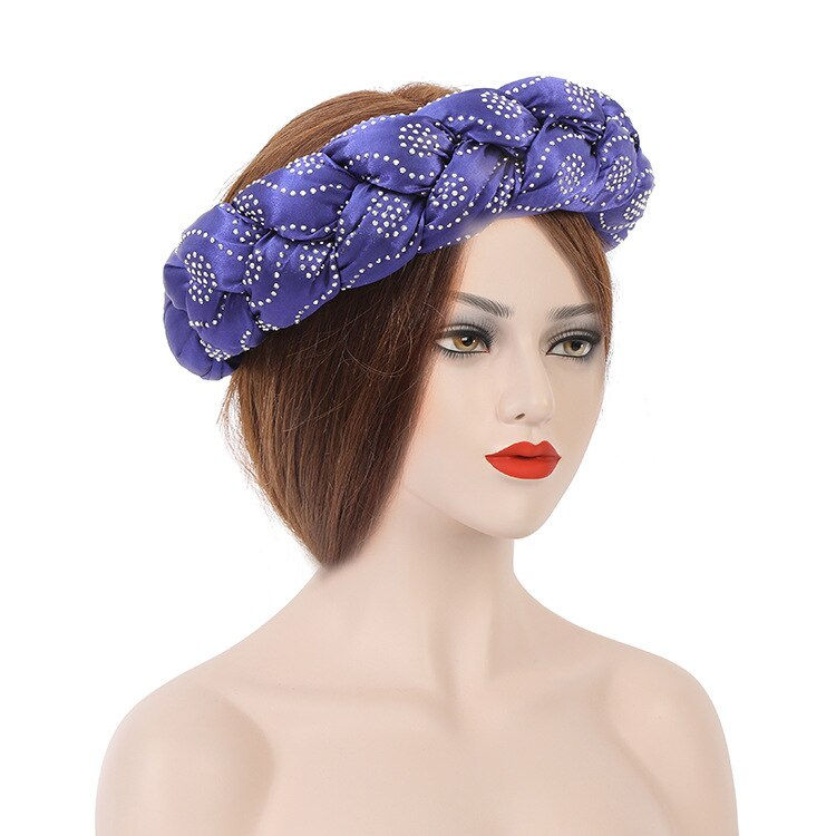 Thumbnail: 2022 Latest Exaggerated big satin twist braid Handmade African Cap Nigerian Wed