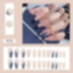Thumbnail: 24Pcs checkerboard False Nails Wearable Fake Nails Full Cover Press On Square H