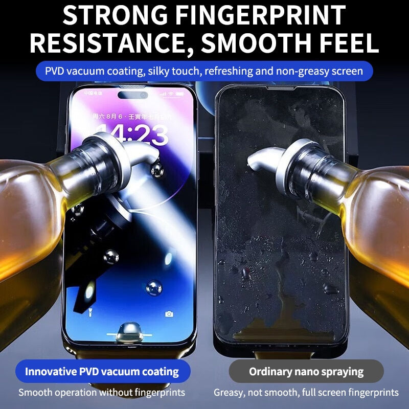 Thumbnail: New 8K Oleophobic Coating Dust free Installation Screen Protector For iPhone 14
