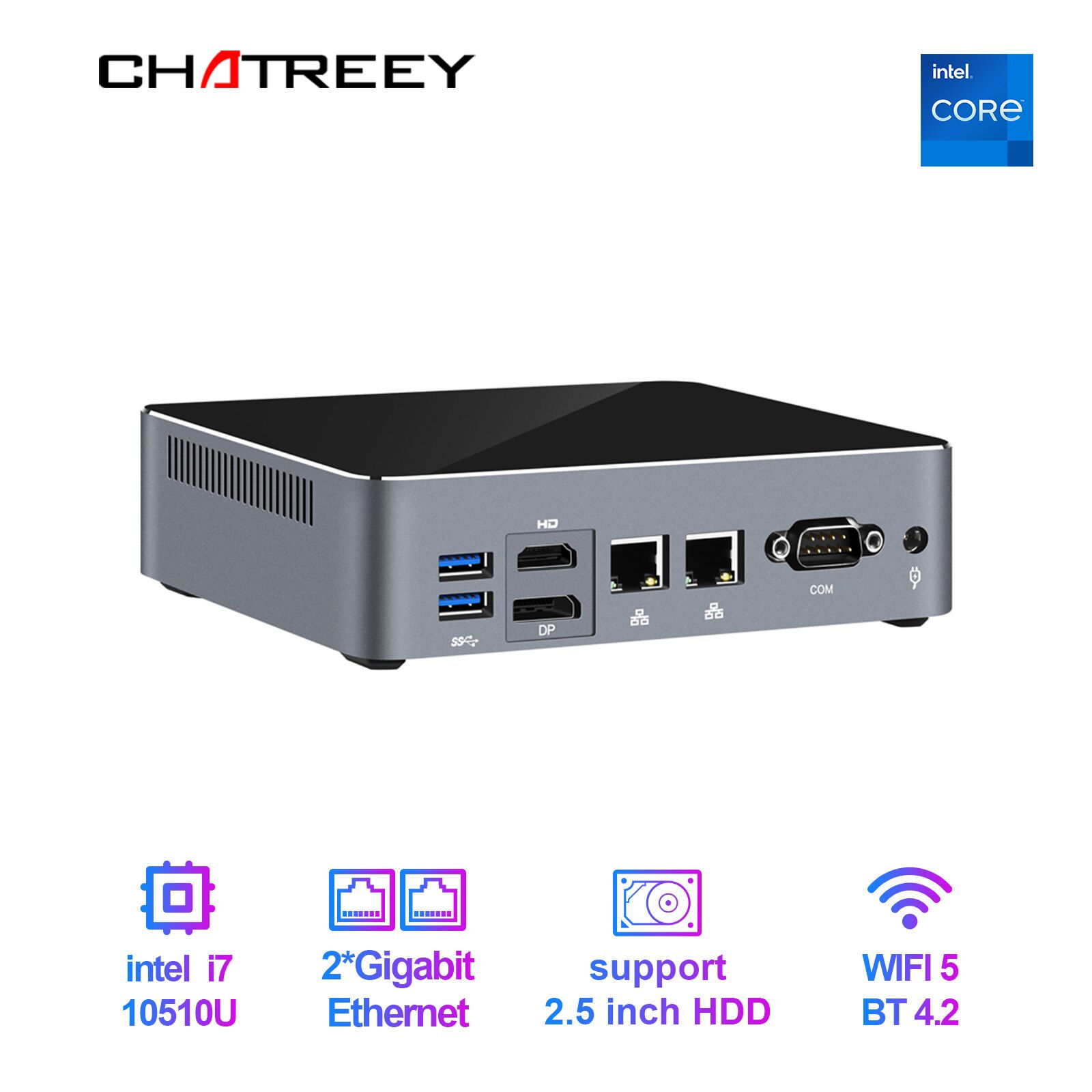 Chatreey mini pc i7 10510U i5 10210U Nvme SSD Windows 11 gaming desktop comput