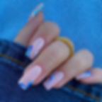 Thumbnail: 24pcs French Style False Nails Glitte Design Fake Nail Patch Mid Length Coffin 