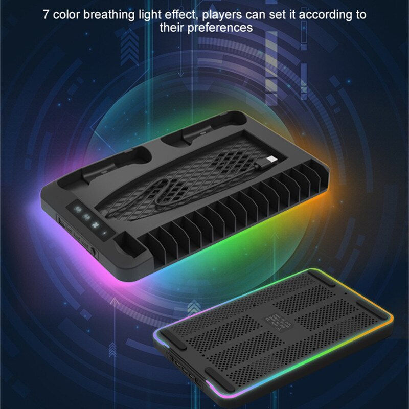 Thumbnail: YLW P58 P5 Stand Cooling Station With RGB Light Cooling Fan Dual Controllers Ch