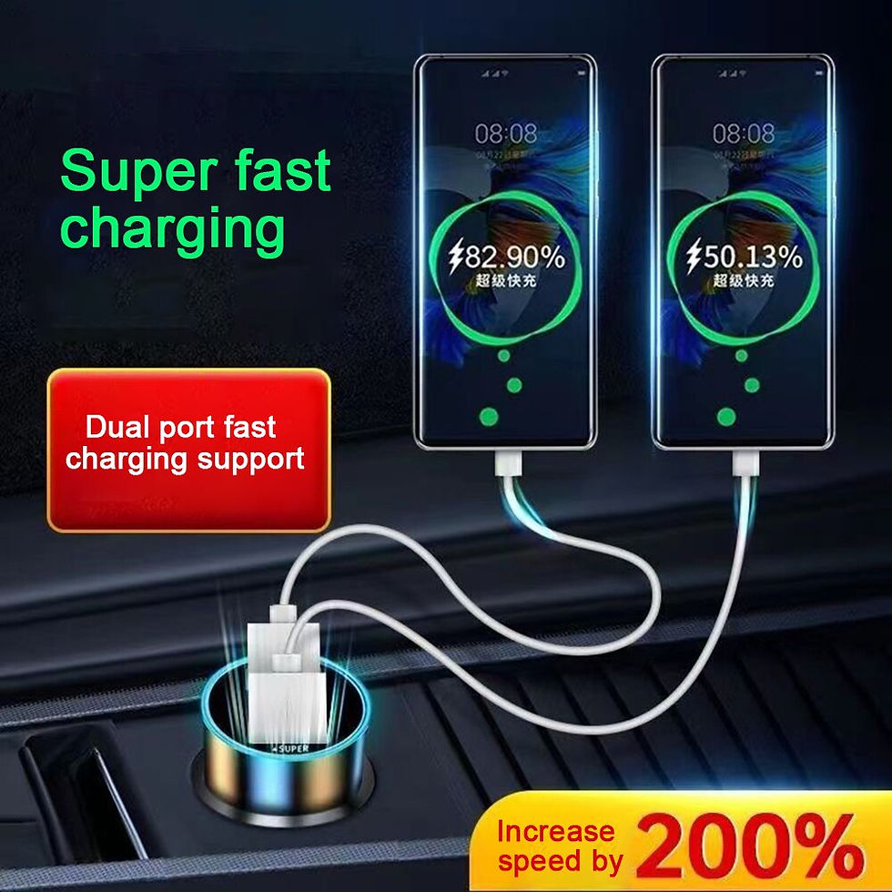Thumbnail: 240W Fast USB Interface Car Charger For IPhone 14 Pro Max 13 12 11 Oneplus 2-Po
