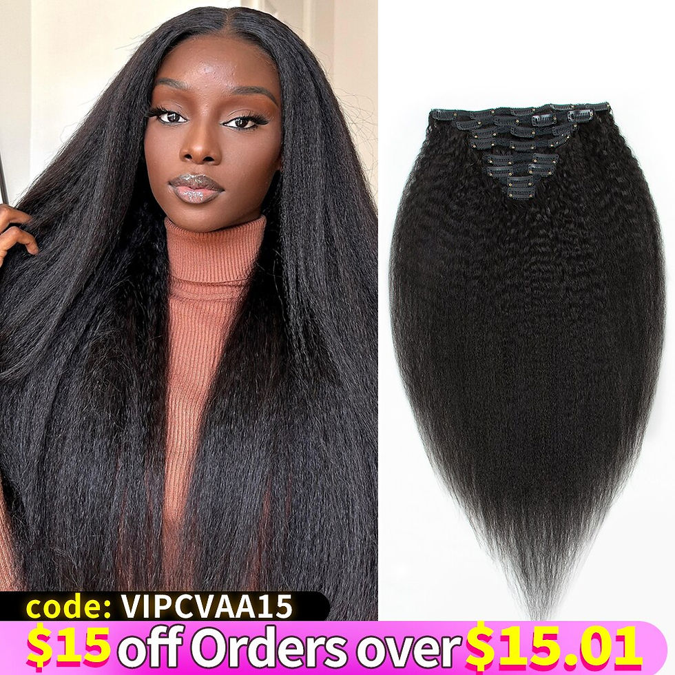 Kinky Straight Clip In Human Hair Extension Brazilian Afro Kinky Clip In Hair E