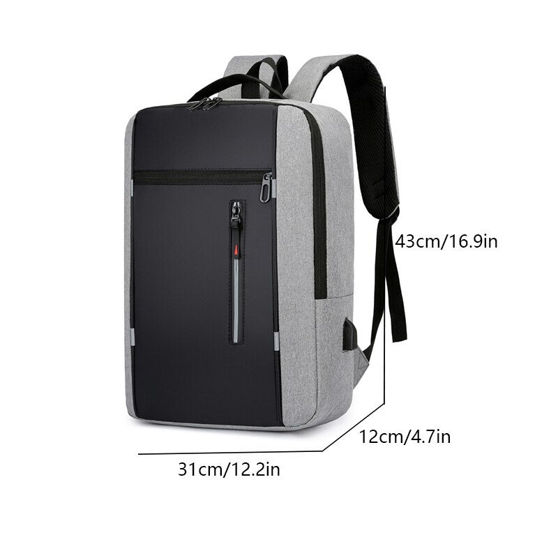 Thumbnail: A 15.6 Inch Men's Business Casual Computer Bag Multi-pocket Large Capacity Usb 