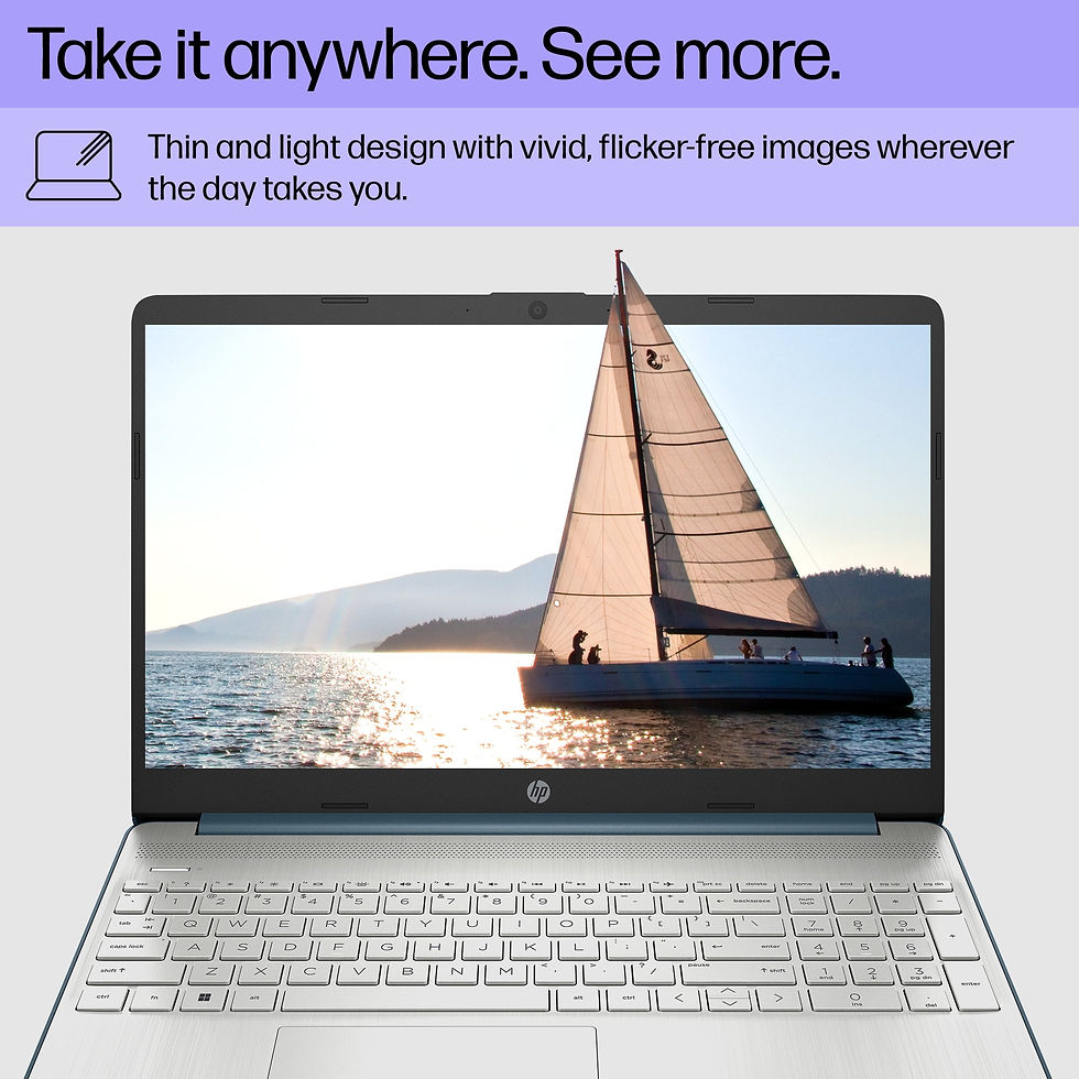 Thumbnail: HP 15.6" Laptop, Intel Core i3-1115G4, 8GB RAM, 256GB SSD, Spruce Blue, Windows