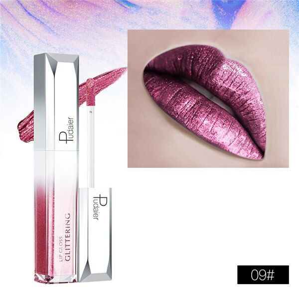 Thumbnail: 18 Color Pearlescent Diamond Lip Gloss Moisturizing Lip Glaze Lustre Shine Lip 