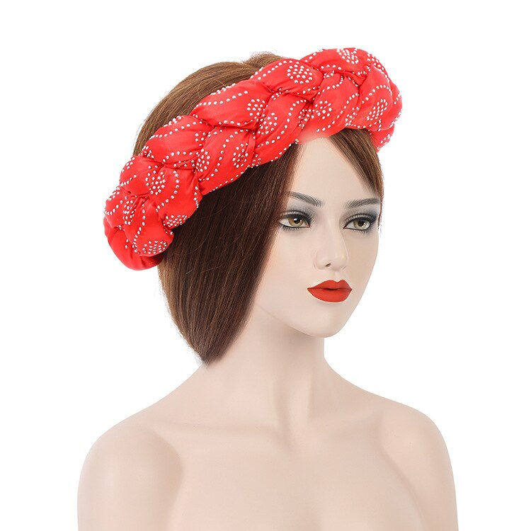 Thumbnail: 2022 Latest Exaggerated big satin twist braid Handmade African Cap Nigerian Wed