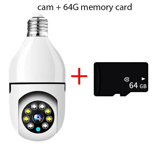 Thumbnail: 5G Bulb E27 Surveillance Camera Full Color Night Vision Automatic Human Trackin