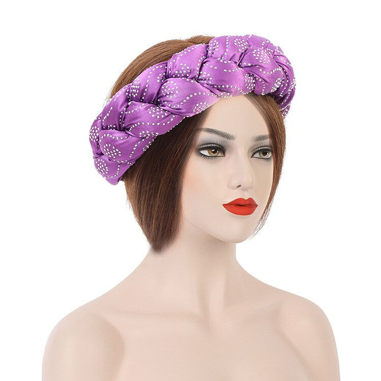 Thumbnail: 2022 Latest Exaggerated big satin twist braid Handmade African Cap Nigerian Wed
