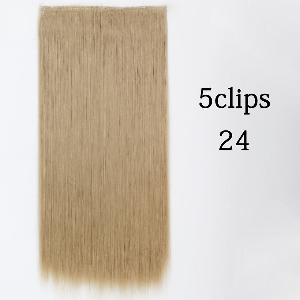 Thumbnail: Synthetic 22 Inch 5 Clip In Hair Extensions Long Wavy Hairstyle Fake Hairpiece 