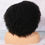 Thumbnail: Short Bob Deep Free Part Kinky Curly Black U Part Wig Brazilian Human Hair Wigs