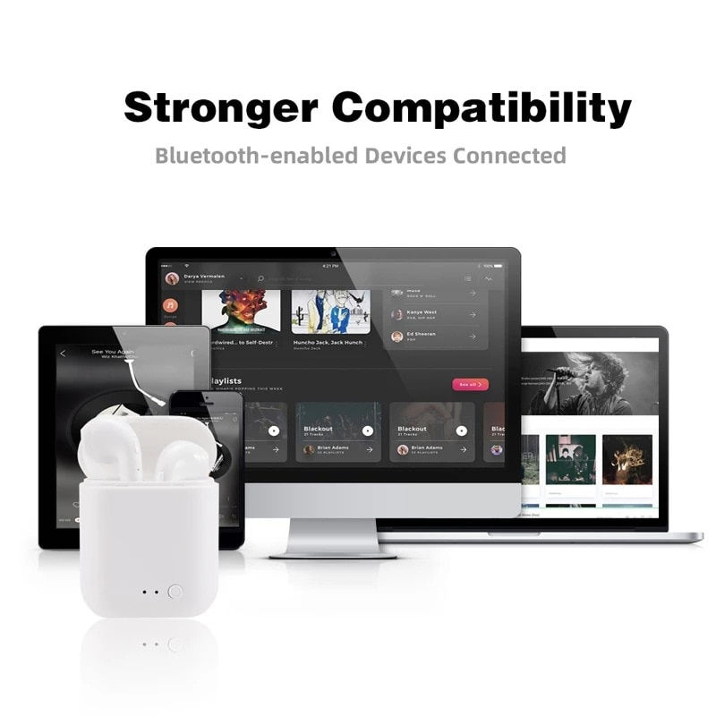 Thumbnail: Mini 2 TWS Earbuds Wireless Headphone i12 Bluetooth Earphone 5.0 Stereo Headset