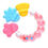 Thumbnail: New Arrival Mixed Colors Beads Cute Round Silicone Baby Teether Molar Fixator R