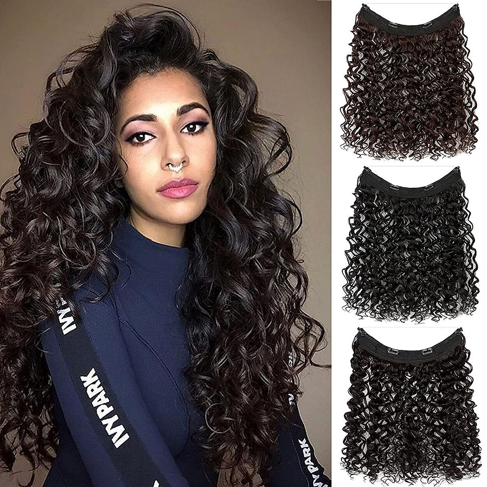 Thumbnail: SHANGZI Synthetic Afro Kinky Curly Hair Extensions Ombre Natural Black Blonde P