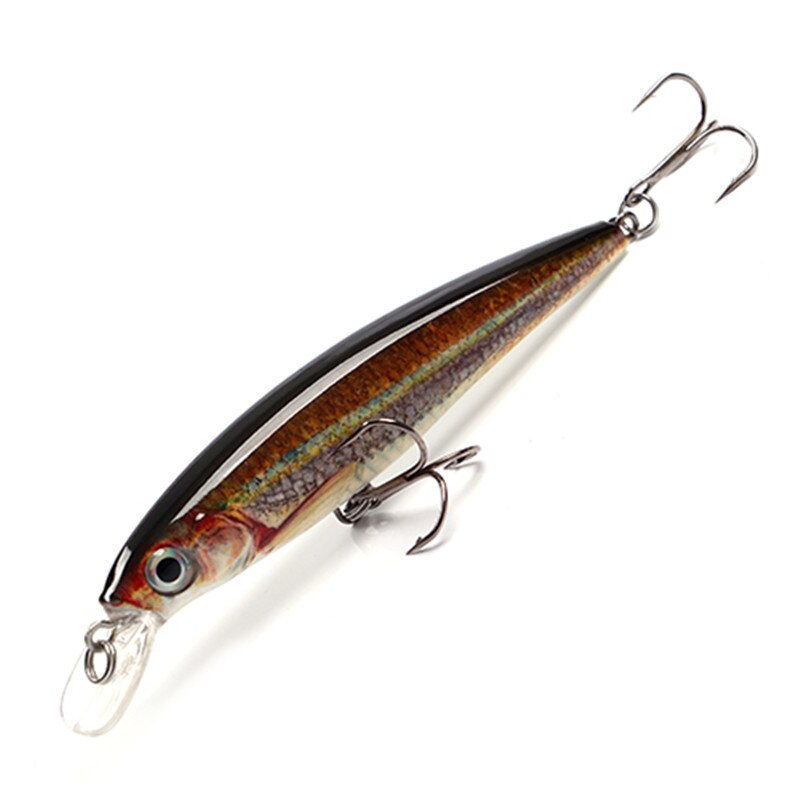 Thumbnail: FTK 12g Floating Swimbait Hard Bait Minnow Fishing Lure 10cm 3D Eye Jerkbait Wo