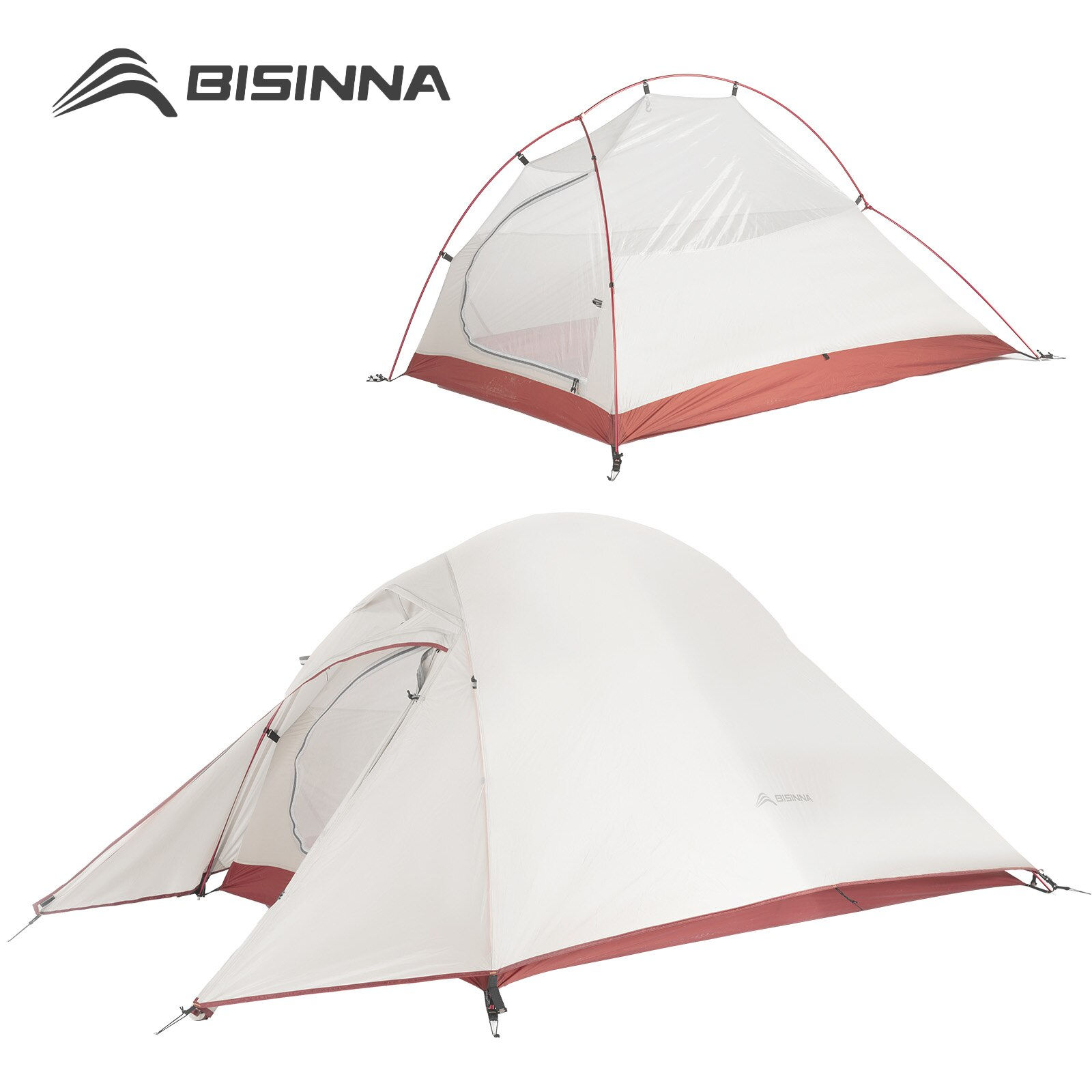 BISINNA Ultralight Camping Tent Backpack Tent 20D Nylon Waterproof Outdoor Hiki