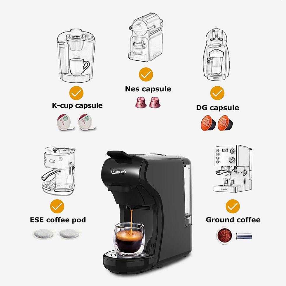 Thumbnail: HiBREW Coffee Machine 19 Bar 4in1 Hot & Cold Multiple Capsule Espresso Cafetera