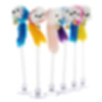 Thumbnail: Cartoon Pet Cat Toy Stick Feather Rod Mouse Toy with Mini Bell Cat Catcher Teas